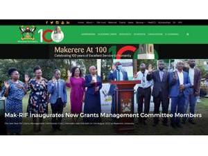 Makerere University's official website homepage screenshot
