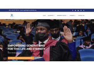 Malawi Adventist University's official website homepage screenshot