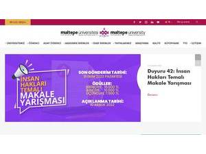 Maltepe University's official website homepage screenshot