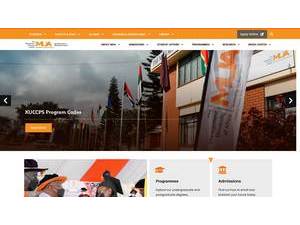 Management University of Africa's official website homepage screenshot