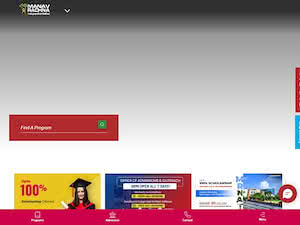 Manav Rachna University's official website homepage screenshot
