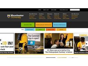 Manchester University's official website homepage screenshot