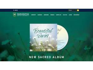 Maranatha Baptist University's official website homepage screenshot
