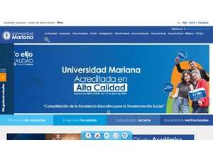 Marian University's official website homepage screenshot