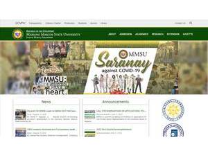Mariano Marcos State University's official website homepage screenshot