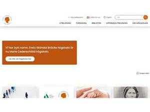 Marie Cederschiöld University's official website homepage screenshot