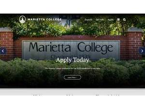 Marietta College's official website homepage screenshot