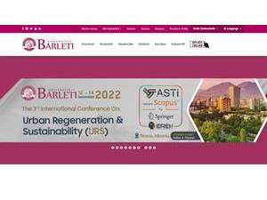 Marin Barleti University's official website homepage screenshot