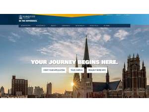 Marquette University's official website homepage screenshot