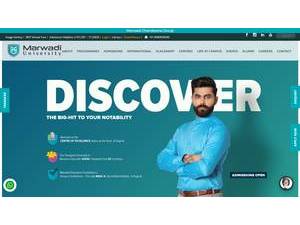 Marwadi University's official website homepage screenshot