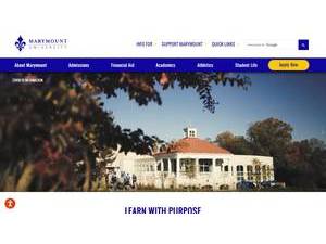 Marymount University's official website homepage screenshot