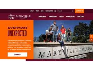 Maryville College's official website homepage screenshot