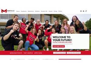 Maryville University's official website homepage screenshot