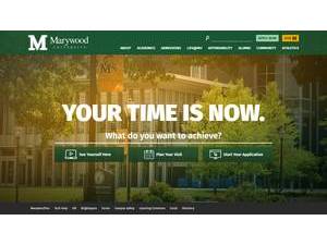 Marywood University's official website homepage screenshot