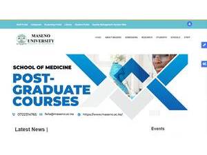 Maseno University's official website homepage screenshot