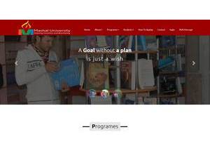 Mashal University's official website homepage screenshot