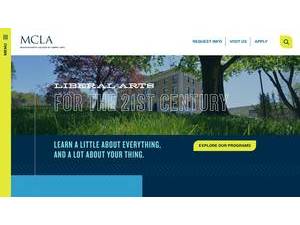 Massachusetts College of Liberal Arts's official website homepage screenshot