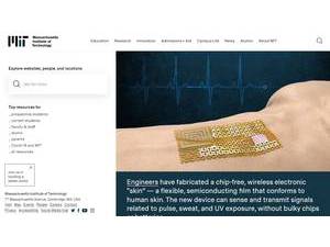 Massachusetts Institute of Technology's official website homepage screenshot