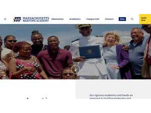 Massachusetts Maritime Academy's official website homepage screenshot