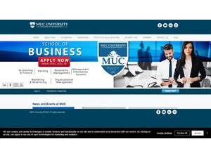 Matn University College of Technology's official website homepage screenshot