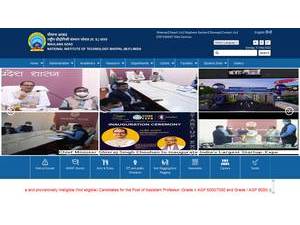 Maulana Azad National Institute of Technology's official website homepage screenshot