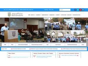 Maulana Azad National Urdu University's official website homepage screenshot