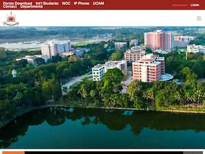 Mawlana Bhashani Science and Technology University's official website homepage screenshot