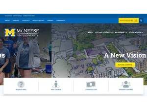 McNeese State University's official website homepage screenshot