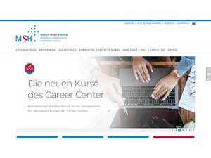 Medical School Hamburg's official website homepage screenshot