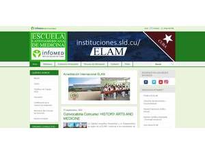 Medical University of Havana's official website homepage screenshot