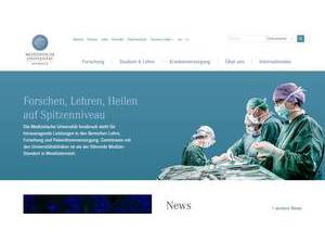 Medical University of Innsbruck's official website homepage screenshot