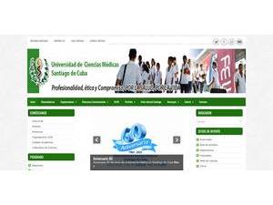 Medical University of Santiago de Cuba's official website homepage screenshot