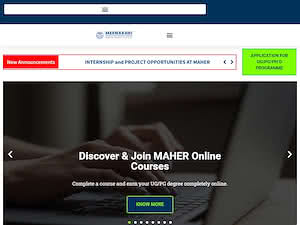 Meenakshi Academy of Higher Education and Research's official website homepage screenshot