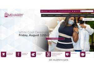 Meharry Medical College's official website homepage screenshot