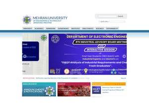 Mehran University of Engineering and Technology's official website homepage screenshot