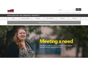 Memorial University of Newfoundland's official website homepage screenshot