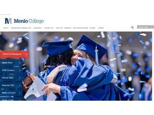 Menlo College's official website homepage screenshot