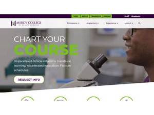 Mercy College of Health Sciences's official website homepage screenshot