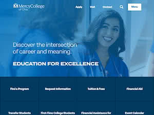 Mercy College of Ohio's official website homepage screenshot