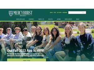 Mercyhurst University's official website homepage screenshot