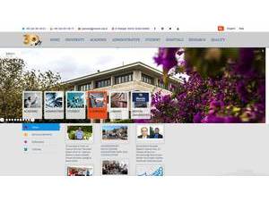 Mersin University's official website homepage screenshot