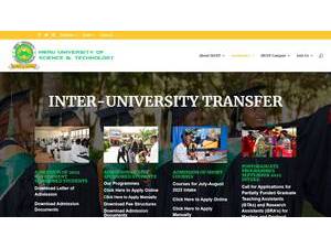 Meru University of Science and Technology's official website homepage screenshot