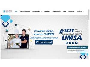 Mesoamerican University of San Agustín's official website homepage screenshot