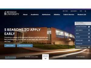 Messiah University's official website homepage screenshot