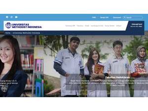 Methodist University of Indonesia's official website homepage screenshot