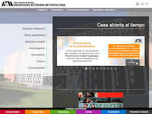 Metropolitan Autonomous University's official website homepage screenshot