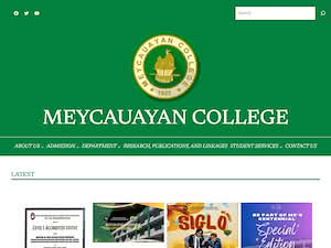 Meycauayan College's official website homepage screenshot