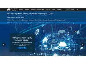 Miami Dade College's official website homepage screenshot