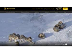 Michigan Technological University's official website homepage screenshot