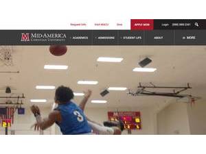 Mid-America Christian University's official website homepage screenshot